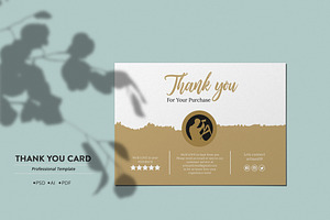 Thank you card Template, a Stationery Template by artisanHR