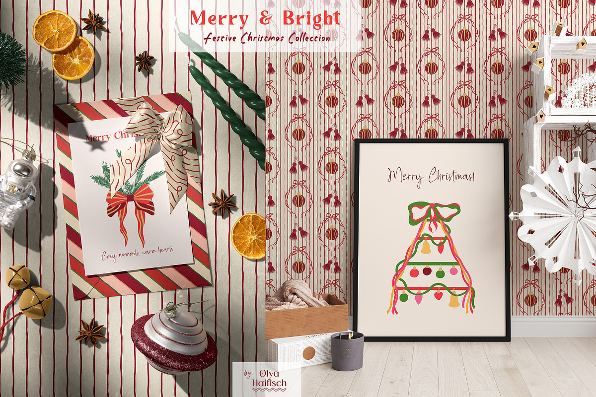 Merry & Bright. Christmas Collection, a Seasonal Illustration by Olya Haifisch (Photo 10 of 12)
