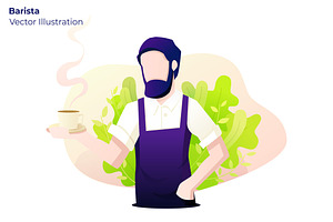 Barista - Vector Illustration