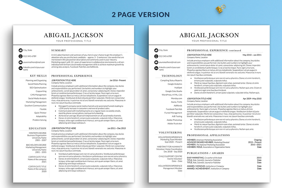 Minimal Clean Resume Template Word, a Resume Template by BestResumes.Co (Photo 2 of 8)