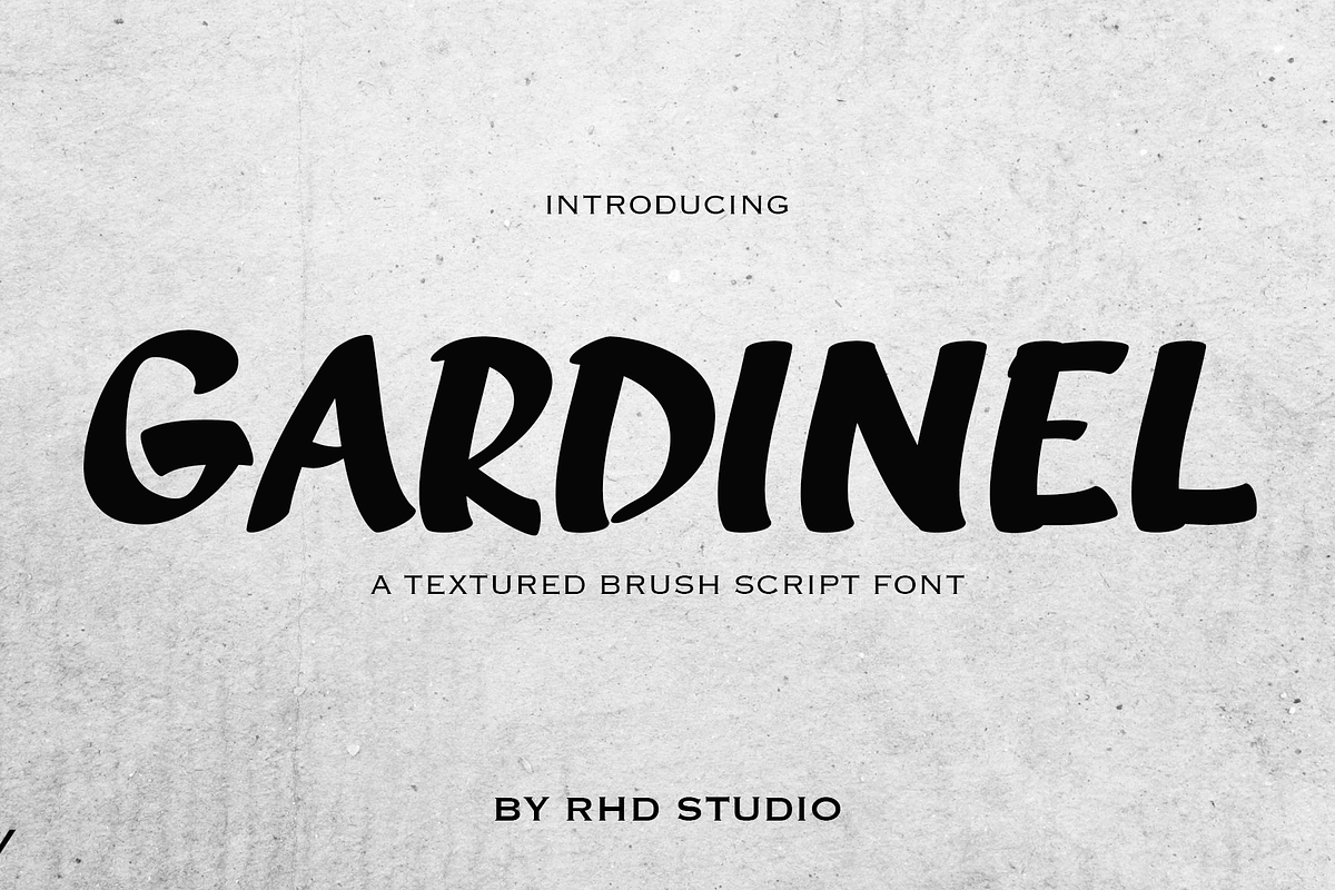 GARDINAL Textured Brush Script Font, a Font by RHD Creative Studio (Photo 1 of 9)
