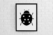 Ladybug Silhouette SVG, an Animal Illustration by newminddesign (Thumbnail 2 of 3)