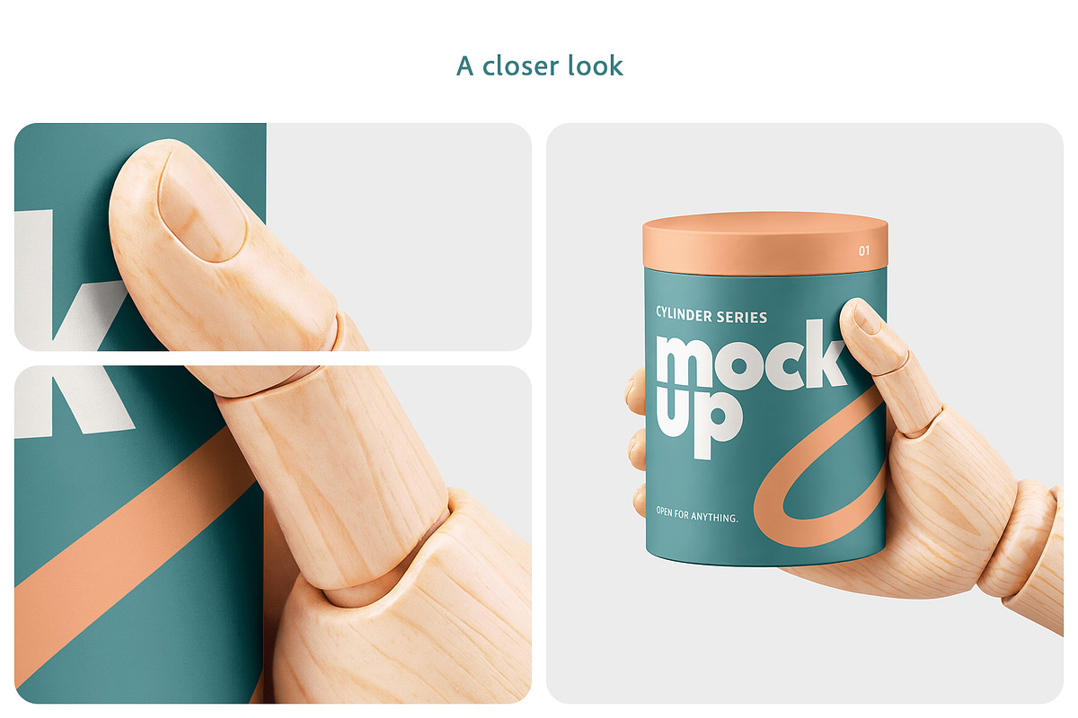 Cylinder Box Branding Mockup Set, a Packaging Mockup by Country4k (Photo 4 of 4)