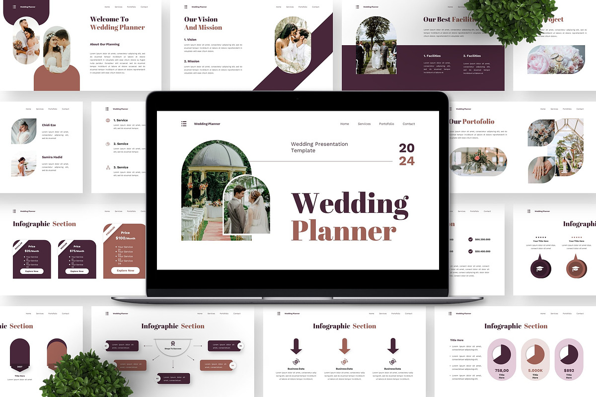 Wedding Planner - Weding Powerpoint, a Presentation Template by Deepslide Studio (Photo 4 of 6)