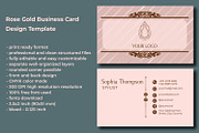 Rose Gold Business Card Design Templ, a Business Card Template by Kseniya-Omega (Thumbnail 2 of 4)