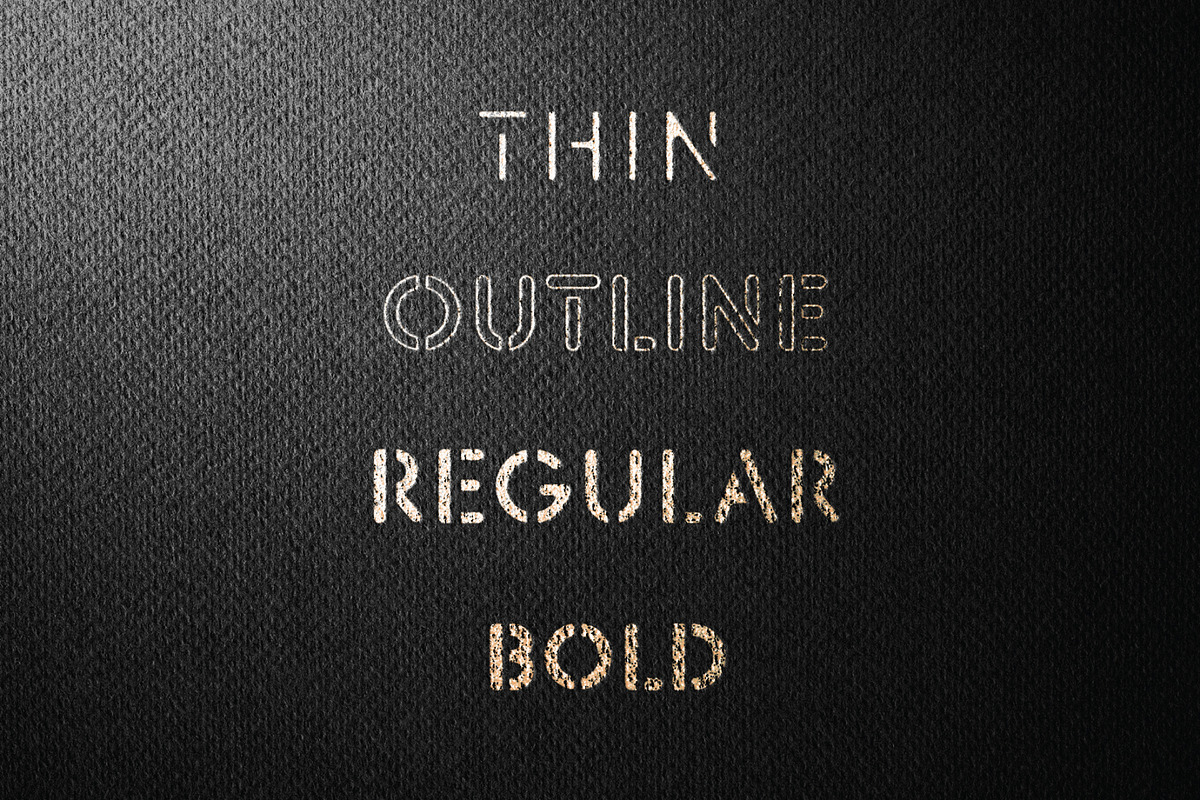 Stencil Headline Font, a Sans Serif Font by artyway (Photo 2 of 5)