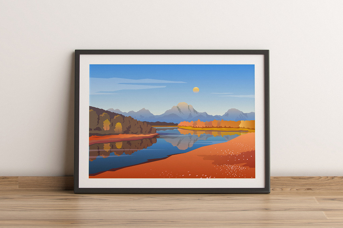 Six Illustrations of National Parks, a Person Illustration by Red Monkey (Photo 3 of 4)