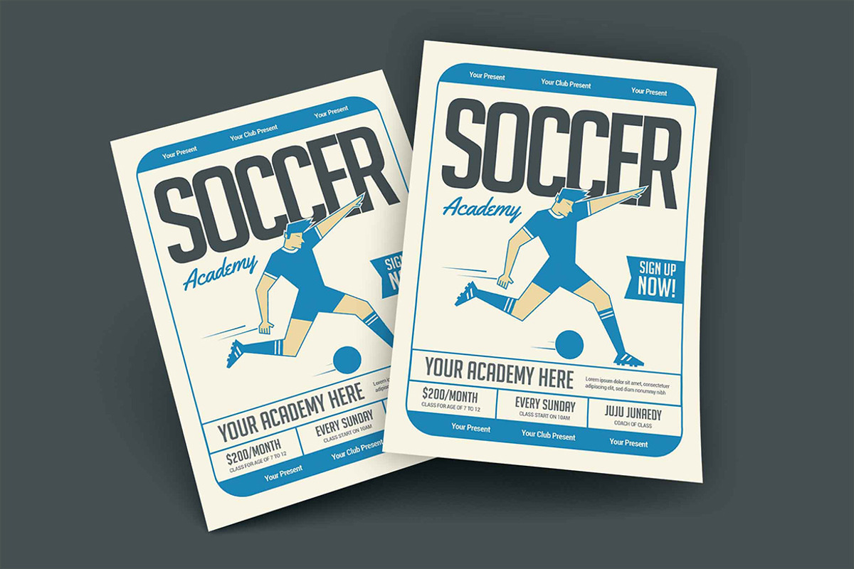 Soccer Academy Flyer Template, a Flyer Template by megarez (Photo 3 of 3)