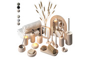 Bathroom accessories decorative set, an Object 3D Model by Archidizer (Thumbnail 5 of 8)