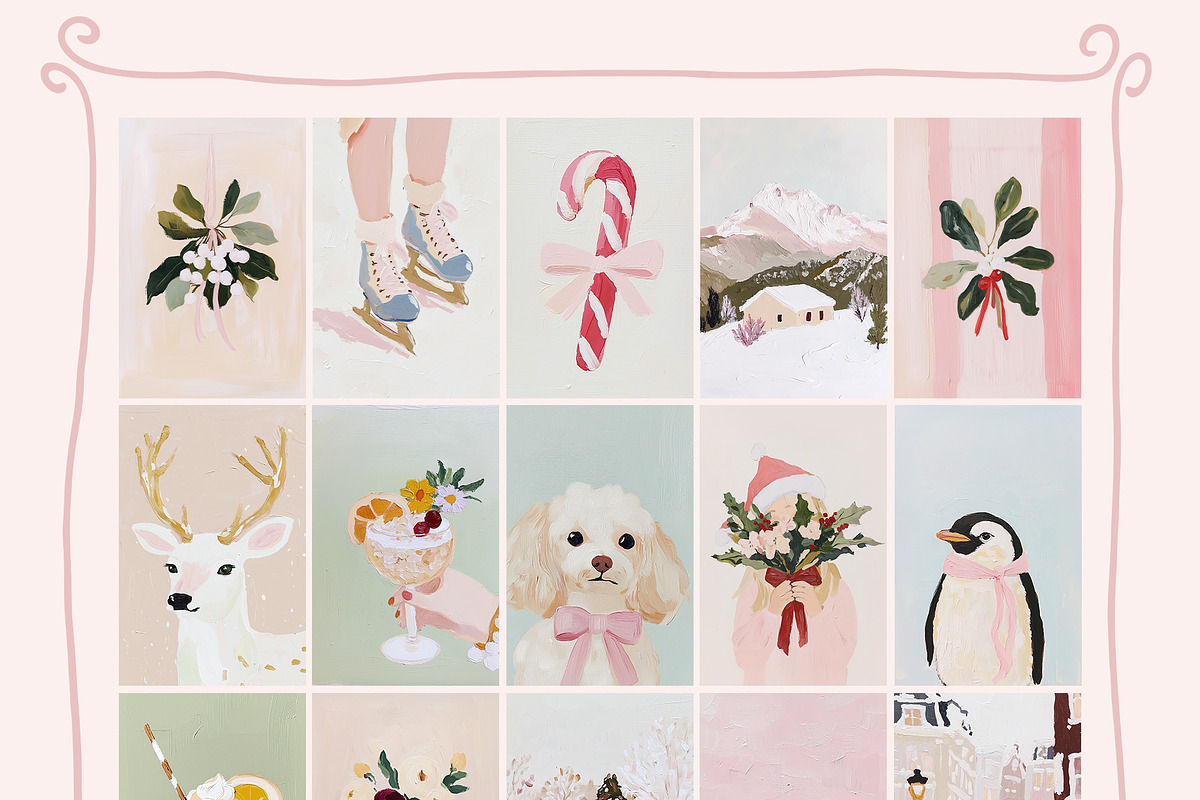 Pastel Christmas 100 Prints, a Background Graphic by Muse Artist (Photo 9 of 14)