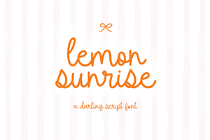 Lemon Sunrise | Script Font, a Script Font by KA Designs