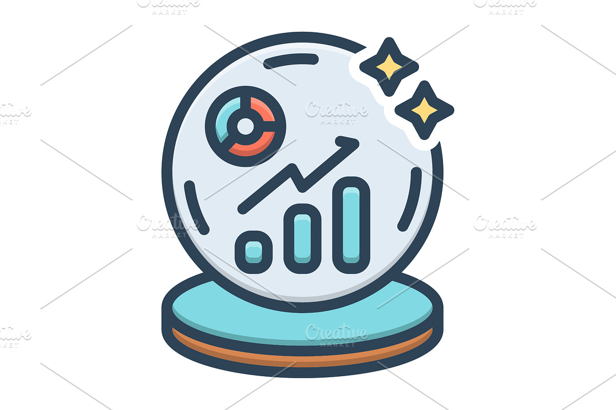 Predictive analytics color icon, a Duotone Icon by Creative priyanka