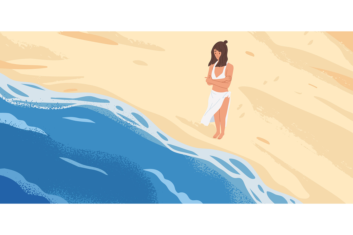 Girl with fear of new things concept, a Person Illustration by Good Studio (Photo 1 of 3)