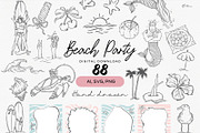 Beach Party SVG Bundle, an Icon by ollalya (Thumbnail 1 of 10)