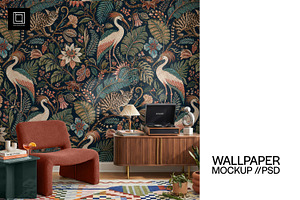 Maximalist Wallpaper Mockup PSD