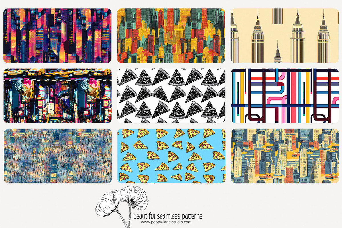70 New York City seamless pattern, a Pattern Graphic by Poppy Lane Studio (Photo 9 of 10)