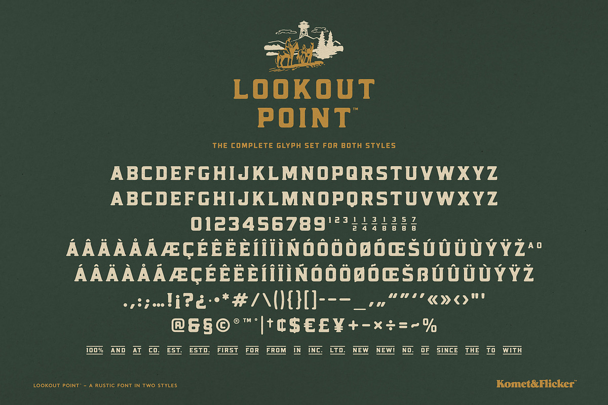 Lookout Point - A Rustic Font, a Serif Font by Komet & Flicker (Photo 15 of 15)