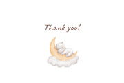 Watercolor sleeping baby animals, an Illustration by ElenaPlatovaArt (Thumbnail 12 of 12)