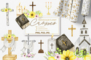 Church and crosses religious clipart, an Illustration by svetlanaARTdreams (Thumbnail 1 of 13)