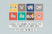 Waste sorting stickers, a Decorative Illustration by Popova (Thumbnail 4 of 6)