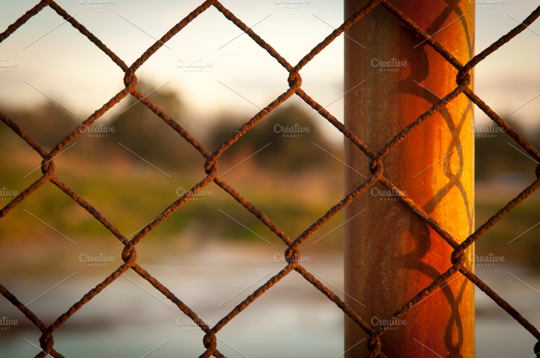 Rusted Fence, an Abstract Photo by THP Creative