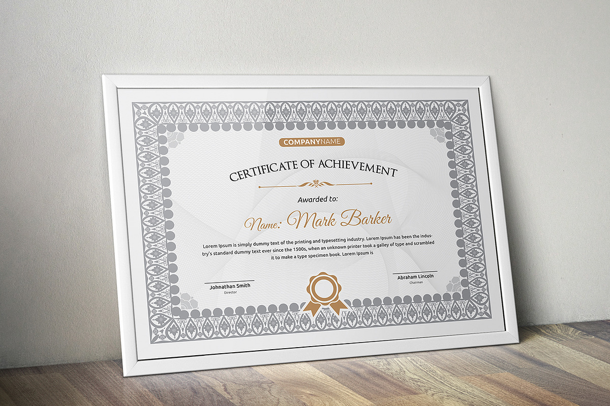 Certificate Word | PSD | AI, a Stationery Template by Curve Design (Photo 1 of 2)
