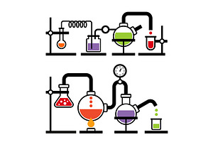 Chemistry Laboratory Infographic Set