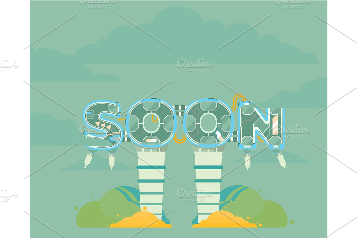 Coming Soon vector illustration, a Texture Graphic by YashkovskiyMD ...