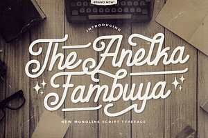 Anelka Fambuya - Monoline Retro Font