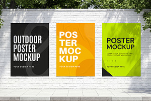 Outdoor Poster Wall Mockup, an Advertising Mockup by graphypix