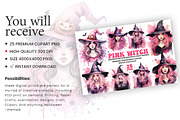 Watercolor Halloween Witch Clipart, a Seasonal Illustration by Creative Arslan (Thumbnail 5 of 10)