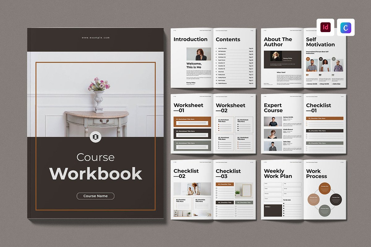 Course Creator Workbook Template, a Magazine Template by Work-Envance (Photo 1 of 12)