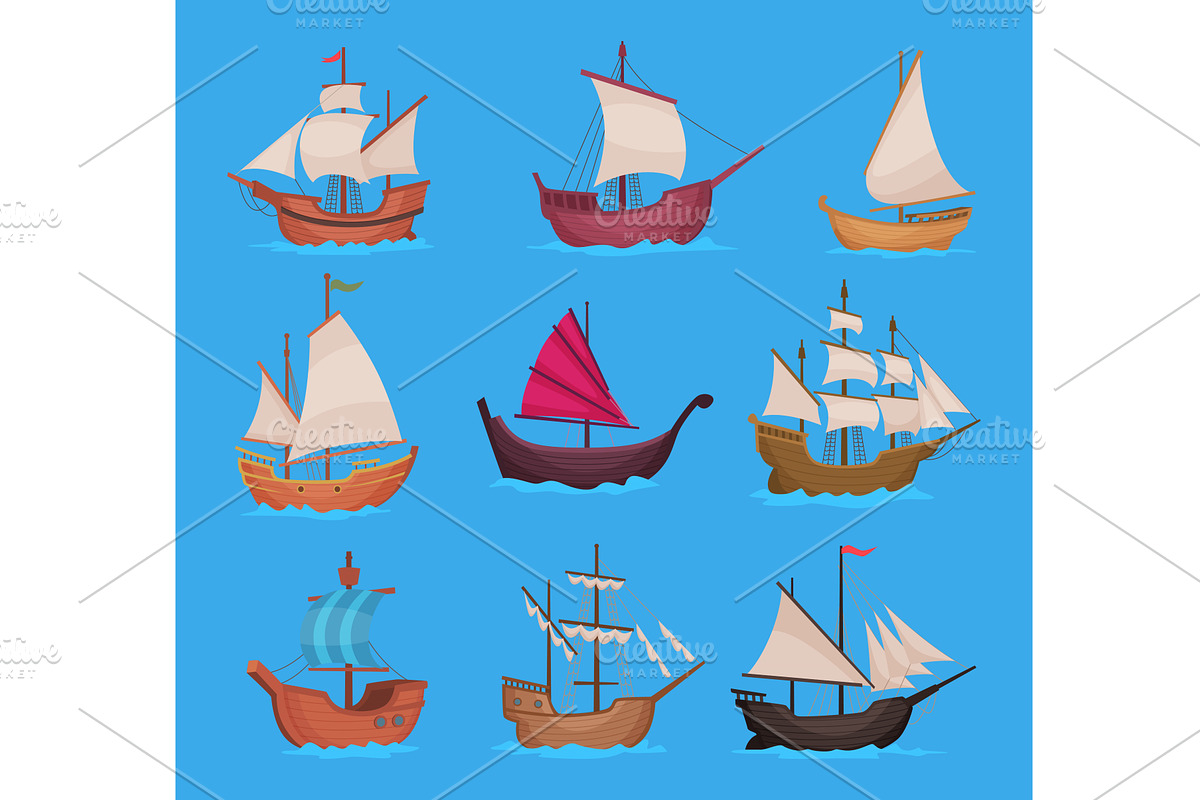 Pirate frigate. Ocean sail wooden, a Transportation Illustration by Onyx