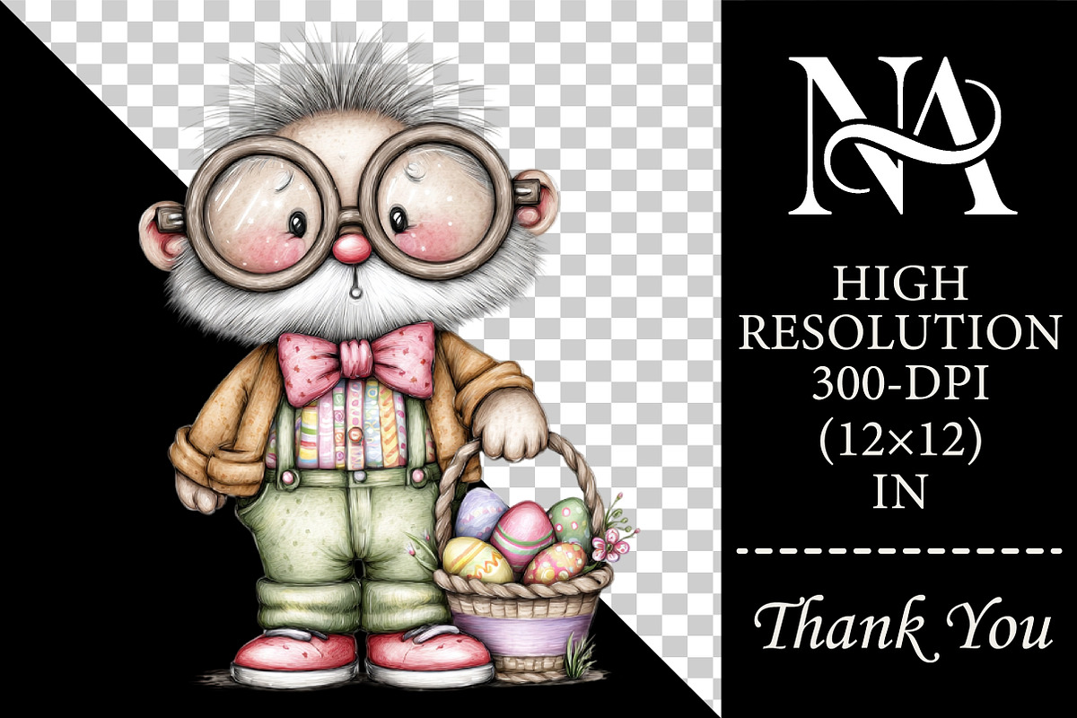 Whimsical Easter Grandpa Clipart, an Illustration by RobertsArt (Photo 2 of 6)