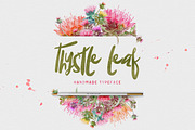 Thystle Leaf Typeface -20% OFF, a Font by Creativeqube Design (Thumbnail 1 of 5)