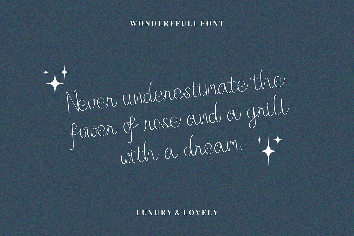 Wonderffull Script Fonts, a Script Font by mahstudios