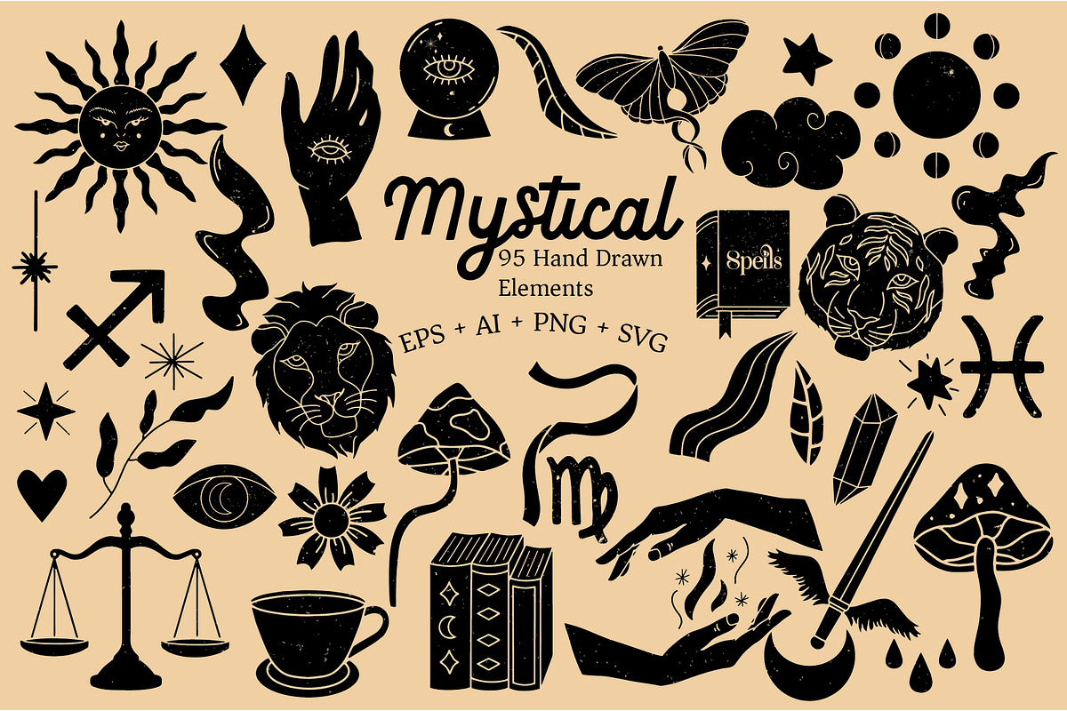 Celestial Retro Clipart Bundle, an Object Illustration by Ginny and Sam (Photo 7 of 8)