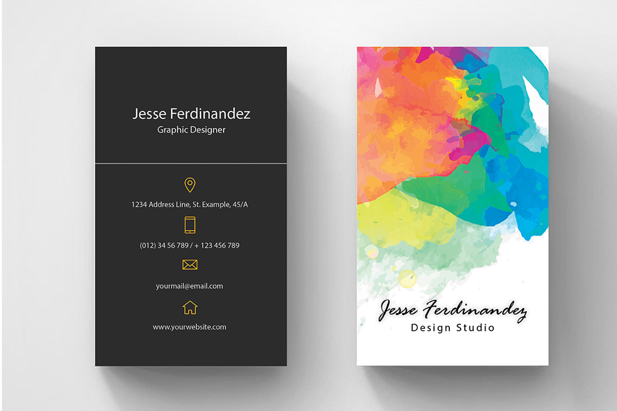 Artistic Business Card Template, a Business Card Template by M6 Gallery (Photo 2 of 5)
