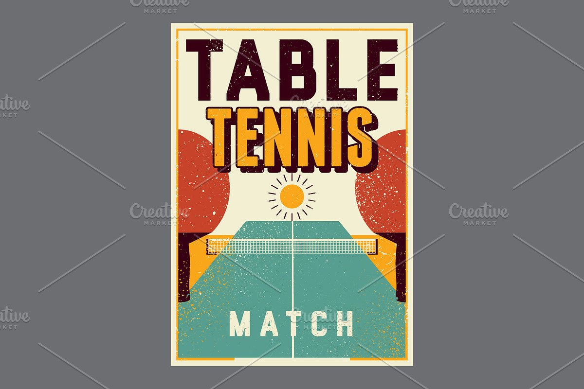 Ping Pong table tennis vector set., a Sport Illustration by PoPaShop (Photo 4 of 10)