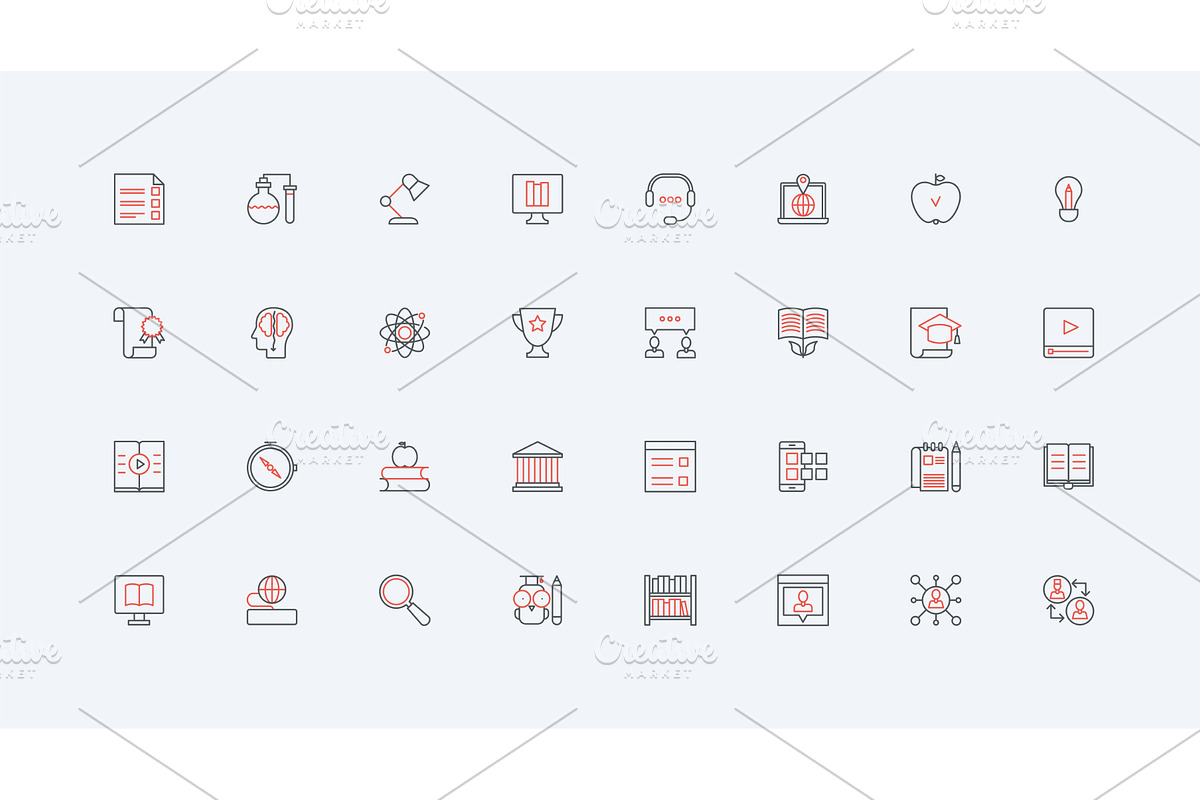 Education business training icons, an Education Illustration by Lemberg Vector