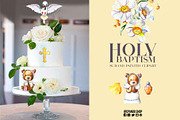 Holy baptism teddy bear neutral, an Illustration by CpandoShop (Thumbnail 2 of 3)