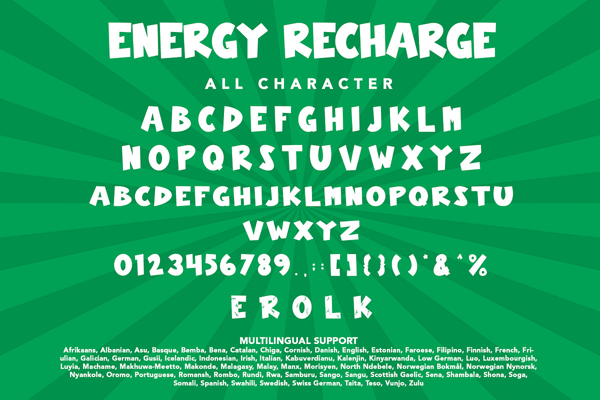 Energy Recharge, a Sans Serif Font by HATFSTUDIO (Photo 7 of 8)