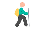 Tourist Flat Icon, a Duotone Icon by Pexelpy (Thumbnail 1 of 2)