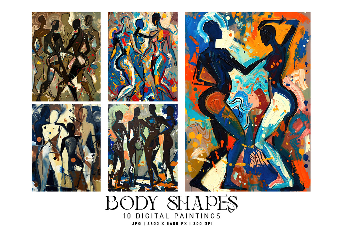 Body Shapes Paintings, a Decorative Illustration by Digital Art Creations (Photo 2 of 5)