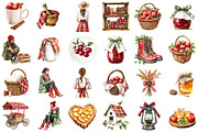 Autumn Apple Clipart Bundle, a Seasonal Illustration by designcity5 (Thumbnail 2 of 5)
