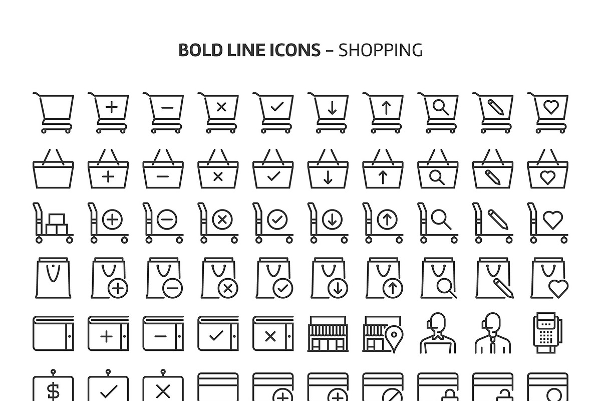 Bold Line Icons, an Outline Icon by Howcolour (Photo 129 of 151)