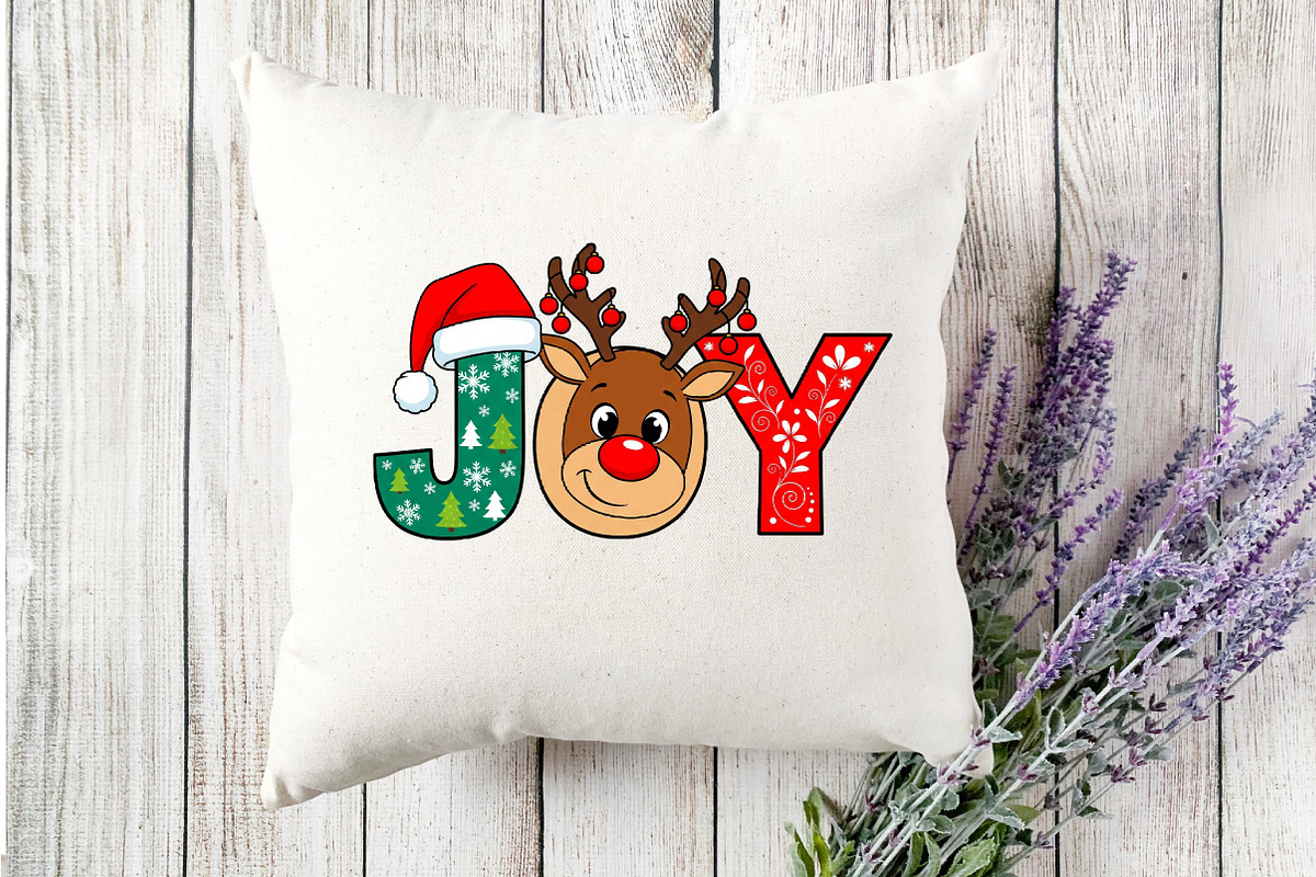 Joy Christmas Baby Reindeer PNG, an Illustration by Designking (Photo 3 of 4)
