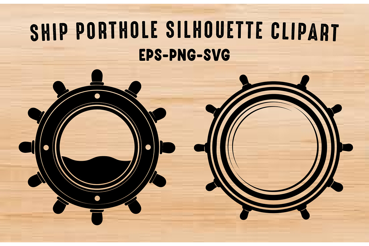 Porthole SVG Clipart Silhouette SVG, an Object Illustration by Gfx Expert Team (Photo 1 of 3)