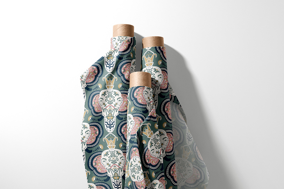 Ethnic Elephant Patchwork Pattern, a Pattern Graphic by StudioGlouna (Photo 2 of 9)