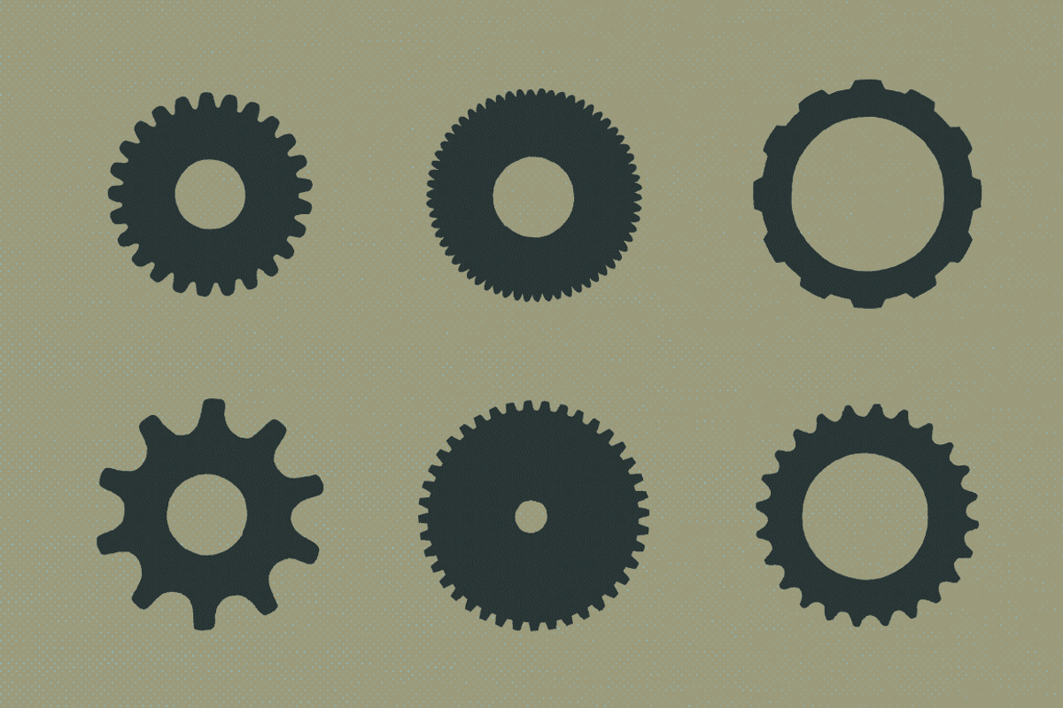20 Gear Badge Shapes - By Hand, an Illustration by GhostlyPixels (Photo 5 of 5)